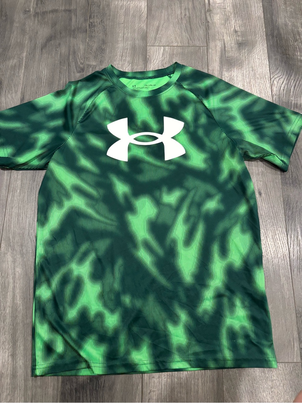 Under Armour Green Graphic Performance Tee with White Logo